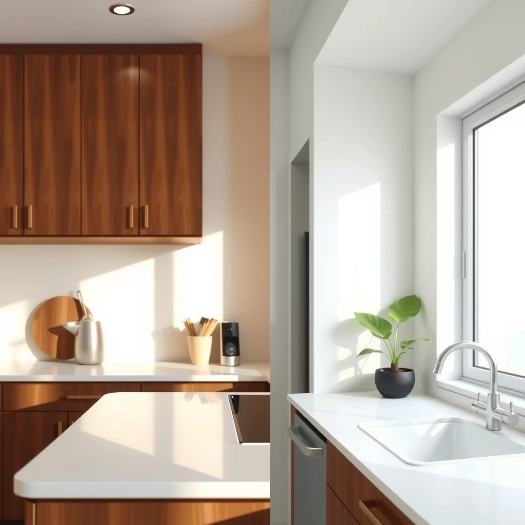 Before and after conceptual visual