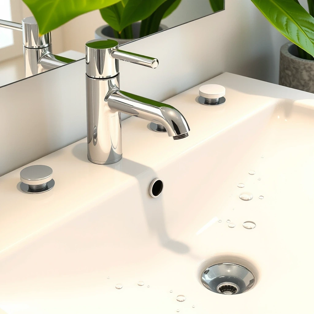 Pristine bathroom surface reflecting precision standards